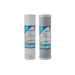 Twin Under Sink Replacement Water Filter Set Carbon sediment 10"